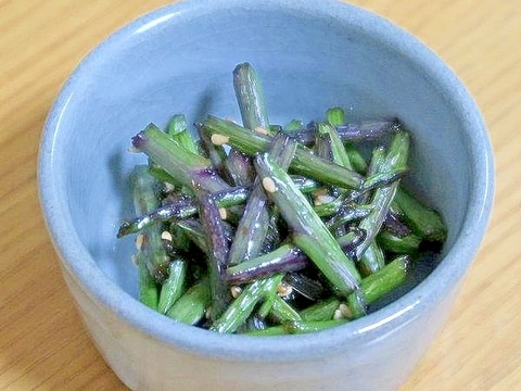 金時草（水前寺菜）の茎できんぴら☆捨てずに食べる